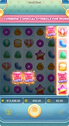 Candy Burst · Mengenali simbol cocok dan angka kemenangan pada kisi
